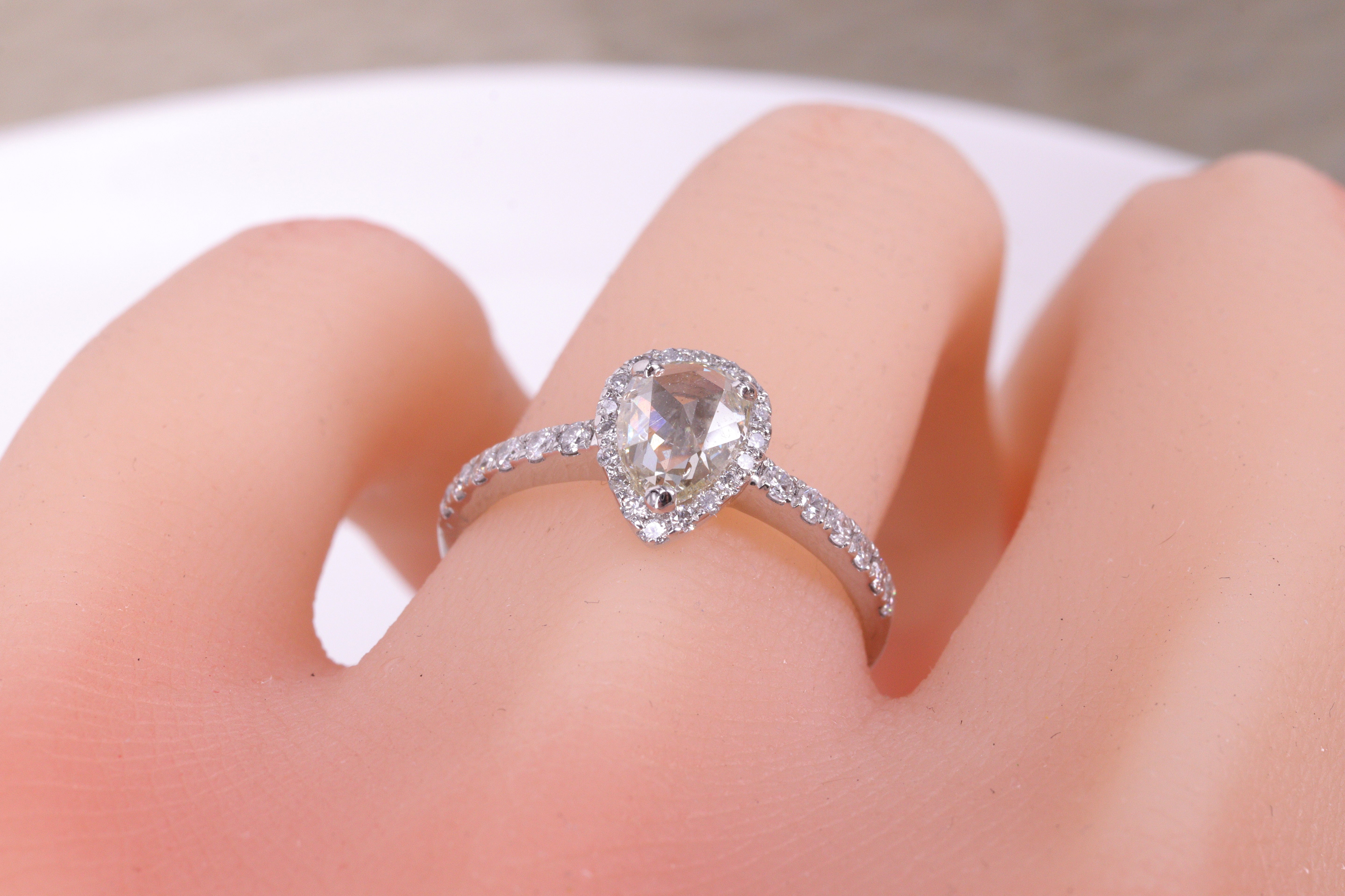 ローズカットダイヤモンドPt950 リング JW3908