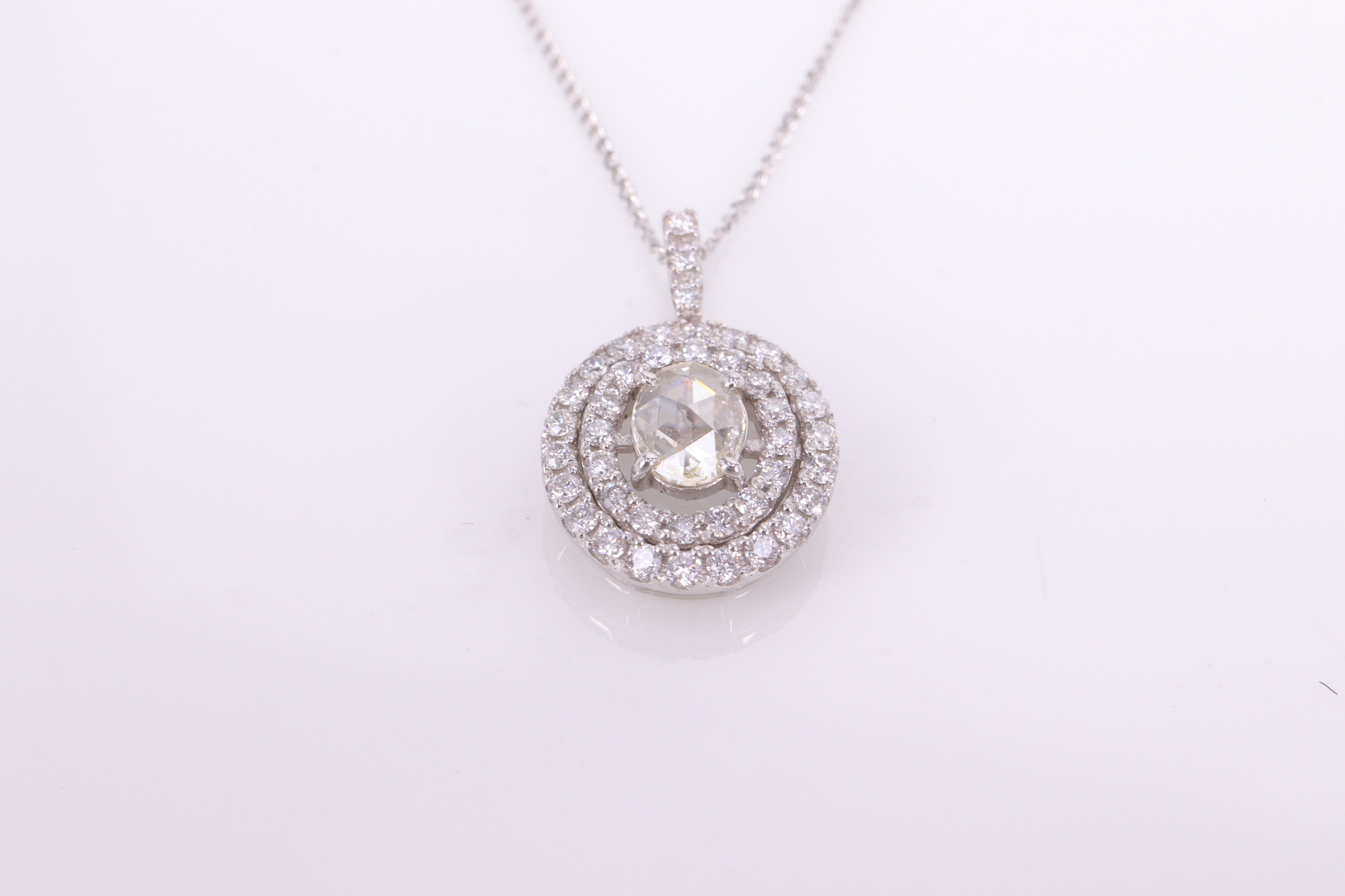 ローズカットダイヤモンド Pt950 ペンダント N3068