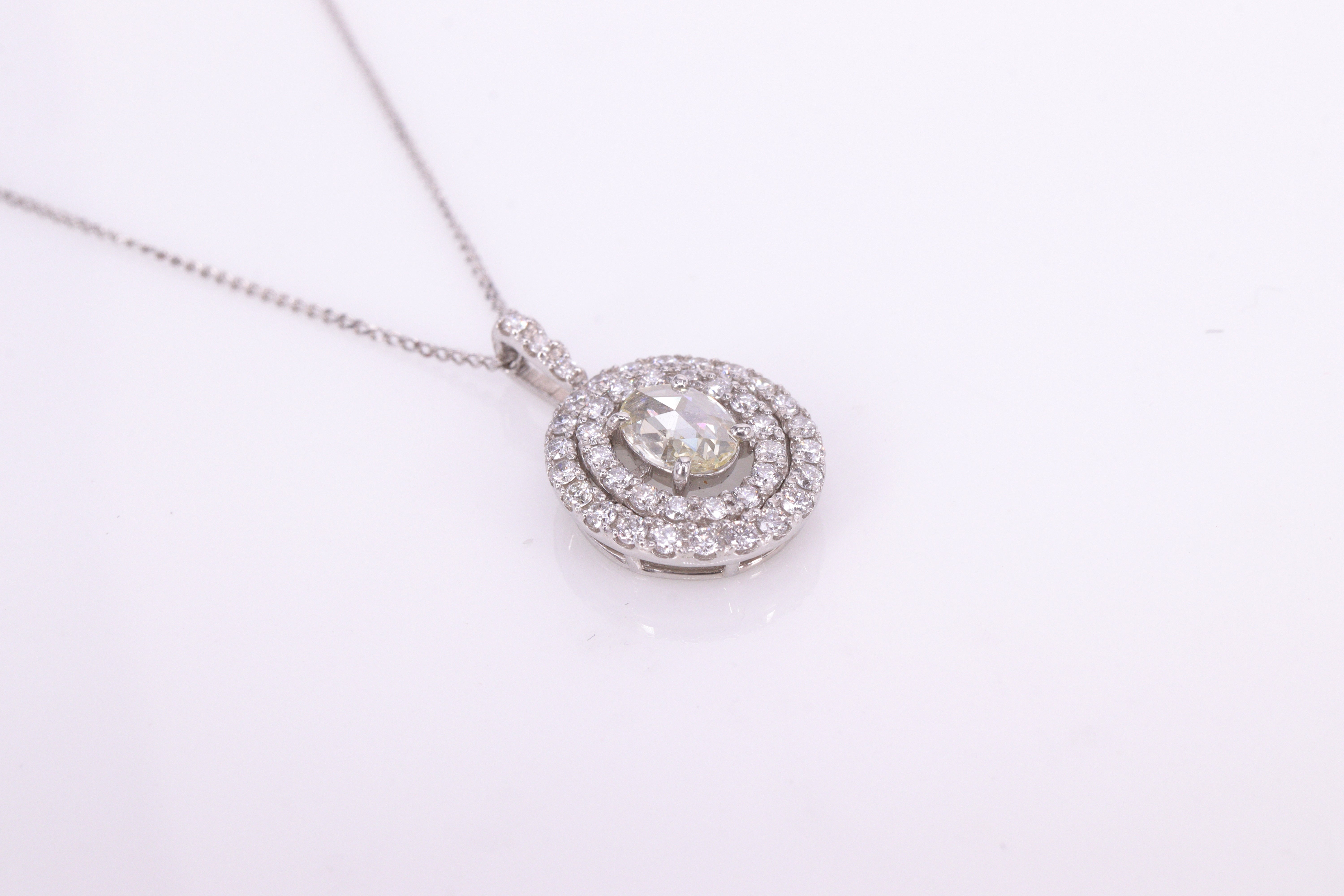 ローズカットダイヤモンド Pt950 ペンダント N3068