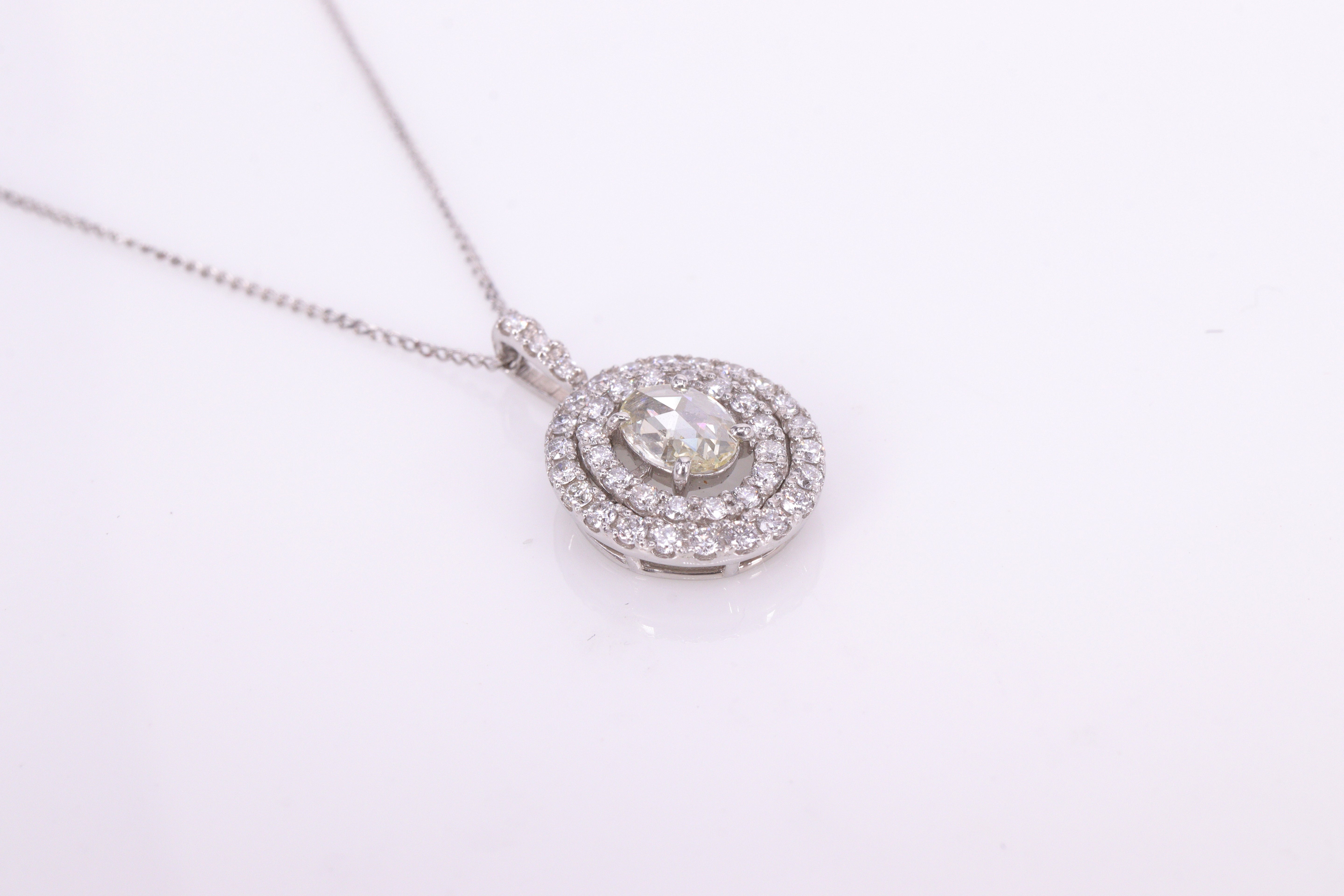 ローズカットダイヤモンド Pt950 ペンダント N3068