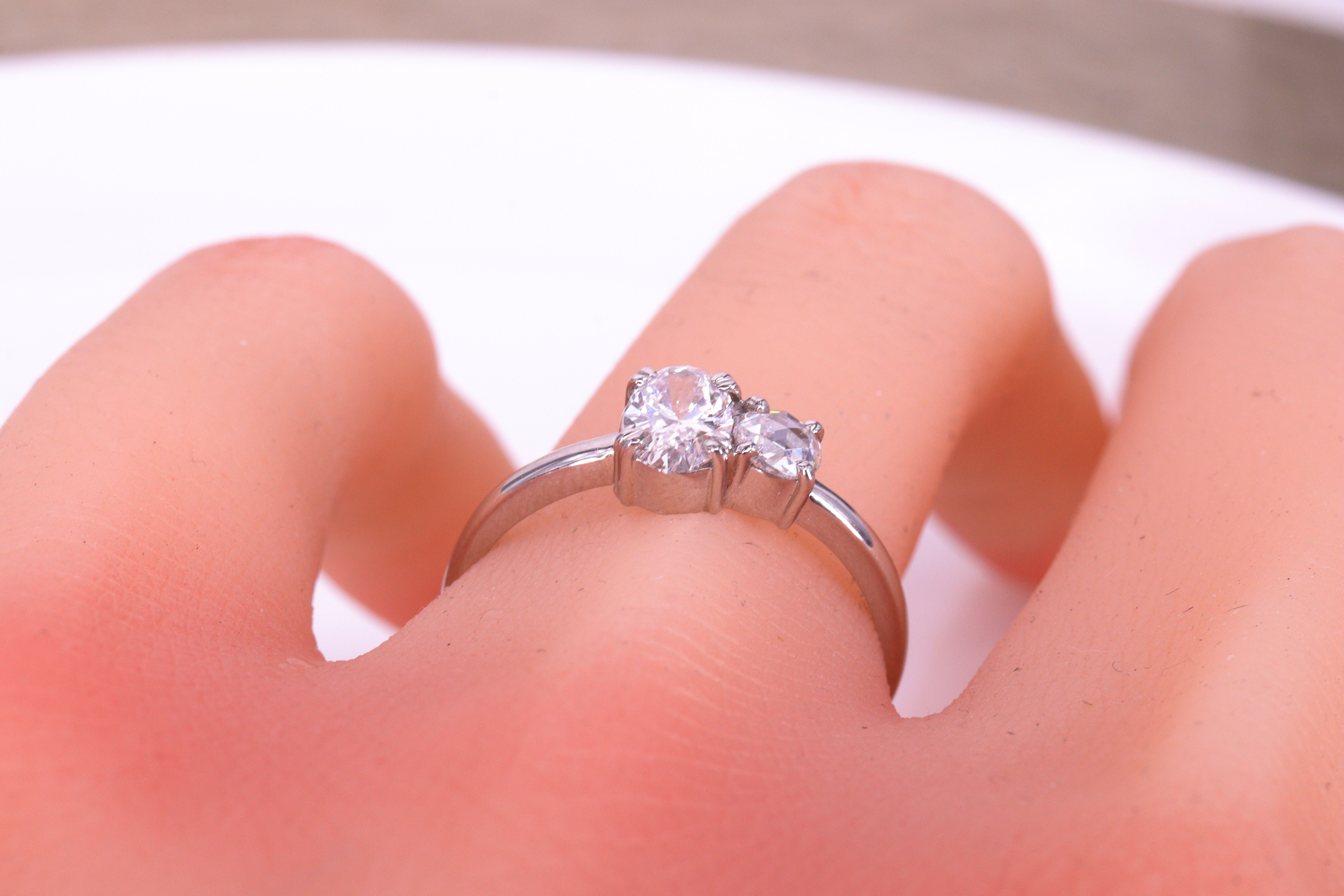 ローズカット ダイヤモンド Pt900リング N102994