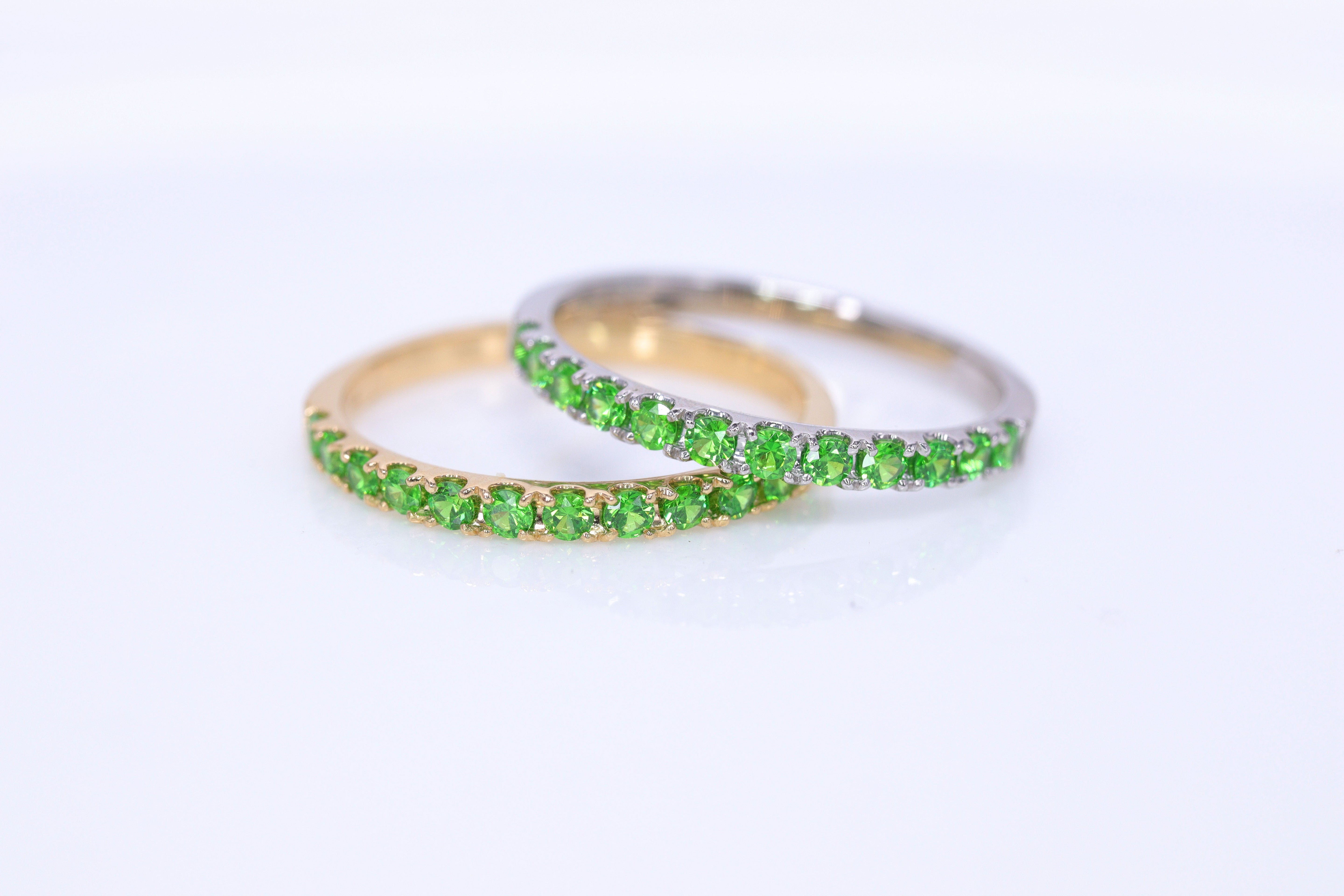 【1点限り】デマントイドガーネット K18YG エタニティーリング