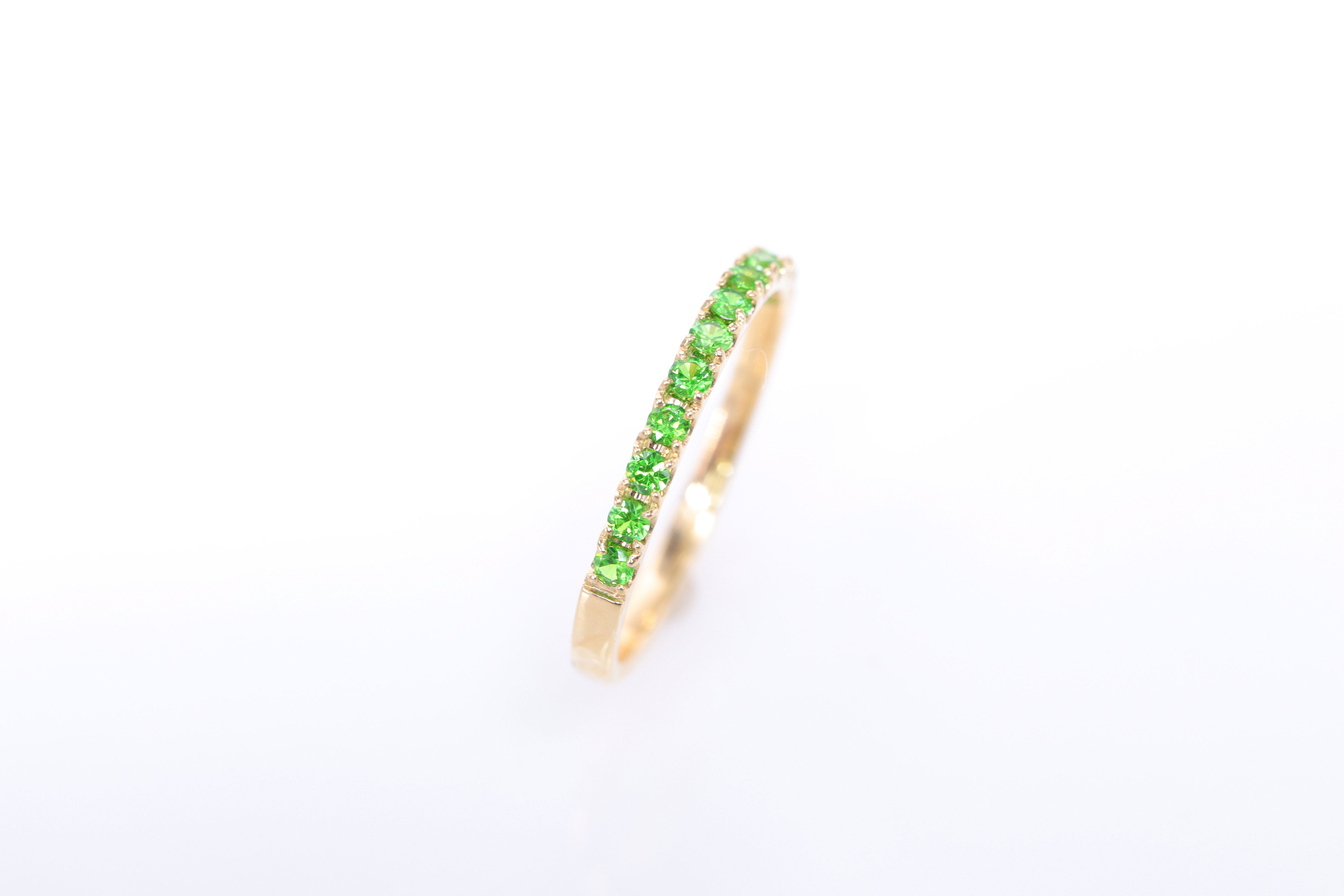 【1点限り】デマントイドガーネット K18YG エタニティーリング