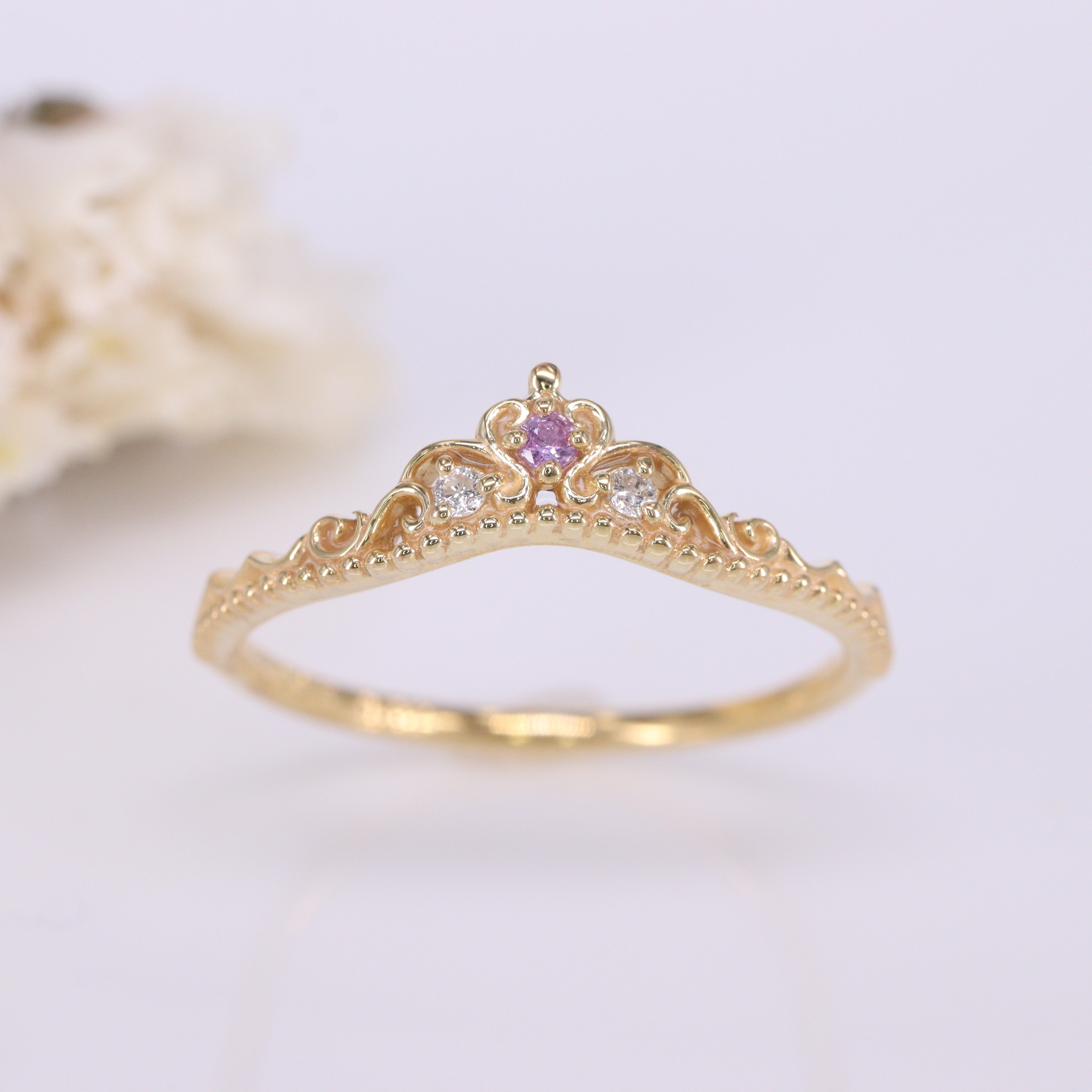 ★選べる推しカラー★<BR>ティアラデザインリング