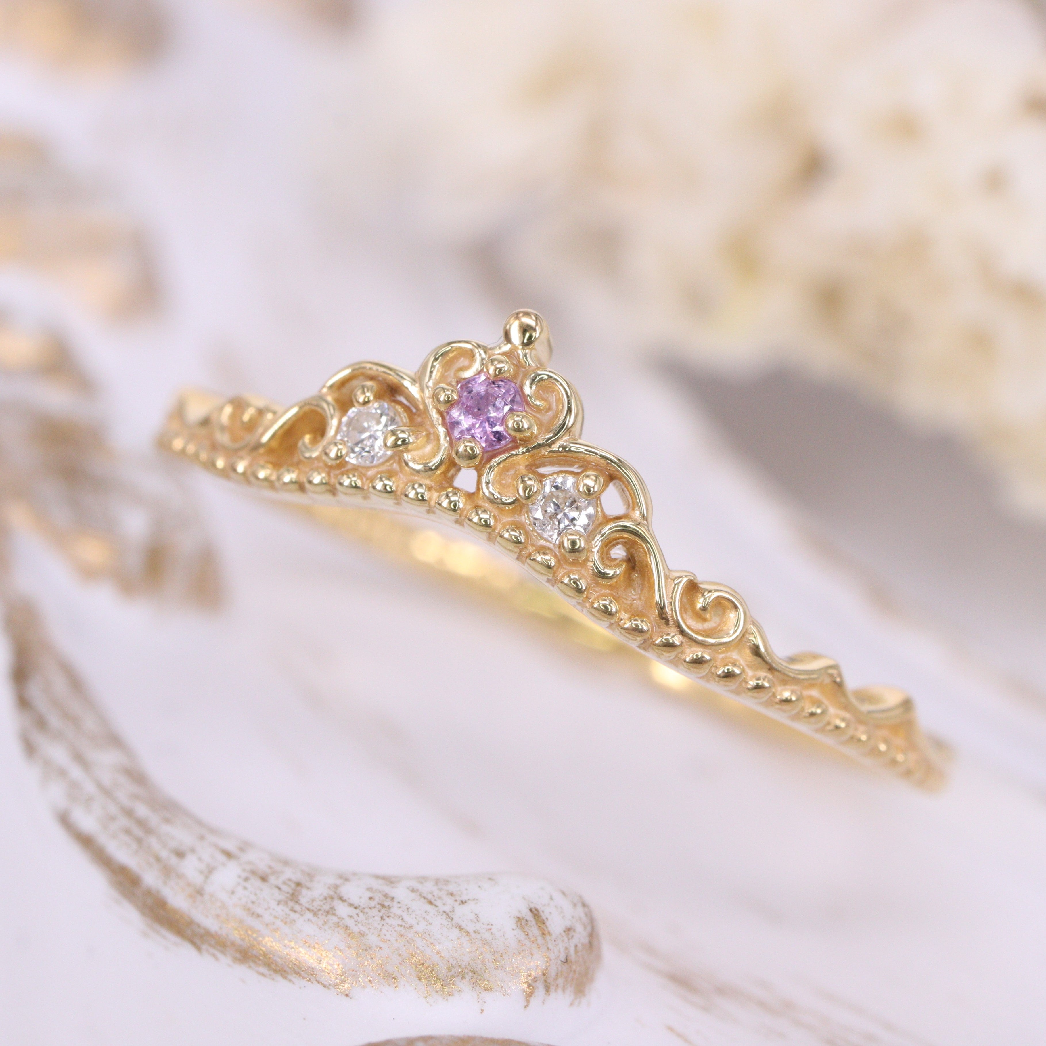 ★選べる推しカラー★<BR>ティアラデザインリング