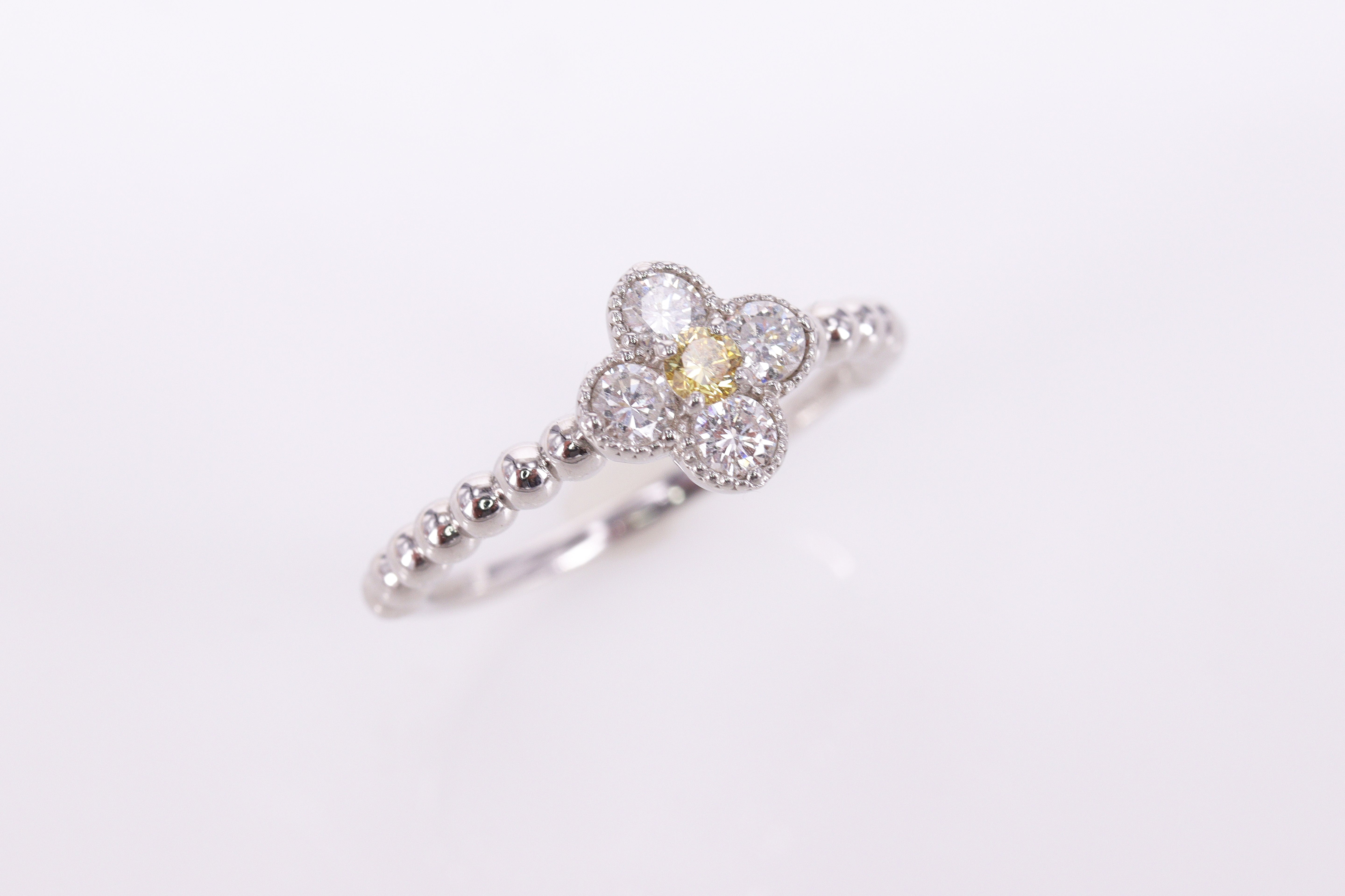 50％OFF ダイヤモンド/イエローダイヤモンド Pt900 リング