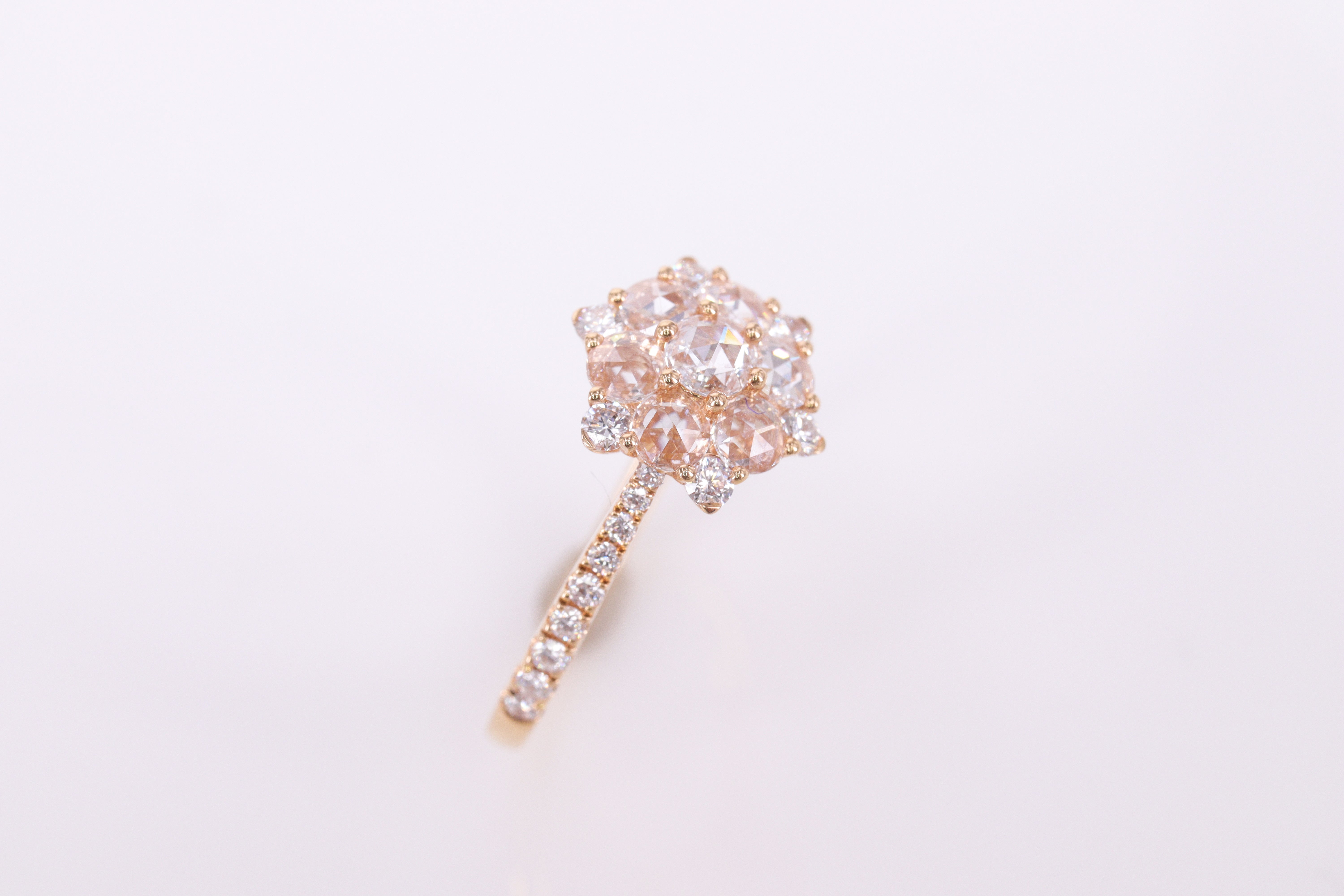 50%OFF ローズカットダイヤモンドK18PG リング 50%OFF ローズカットダイヤモンドK18PG リング