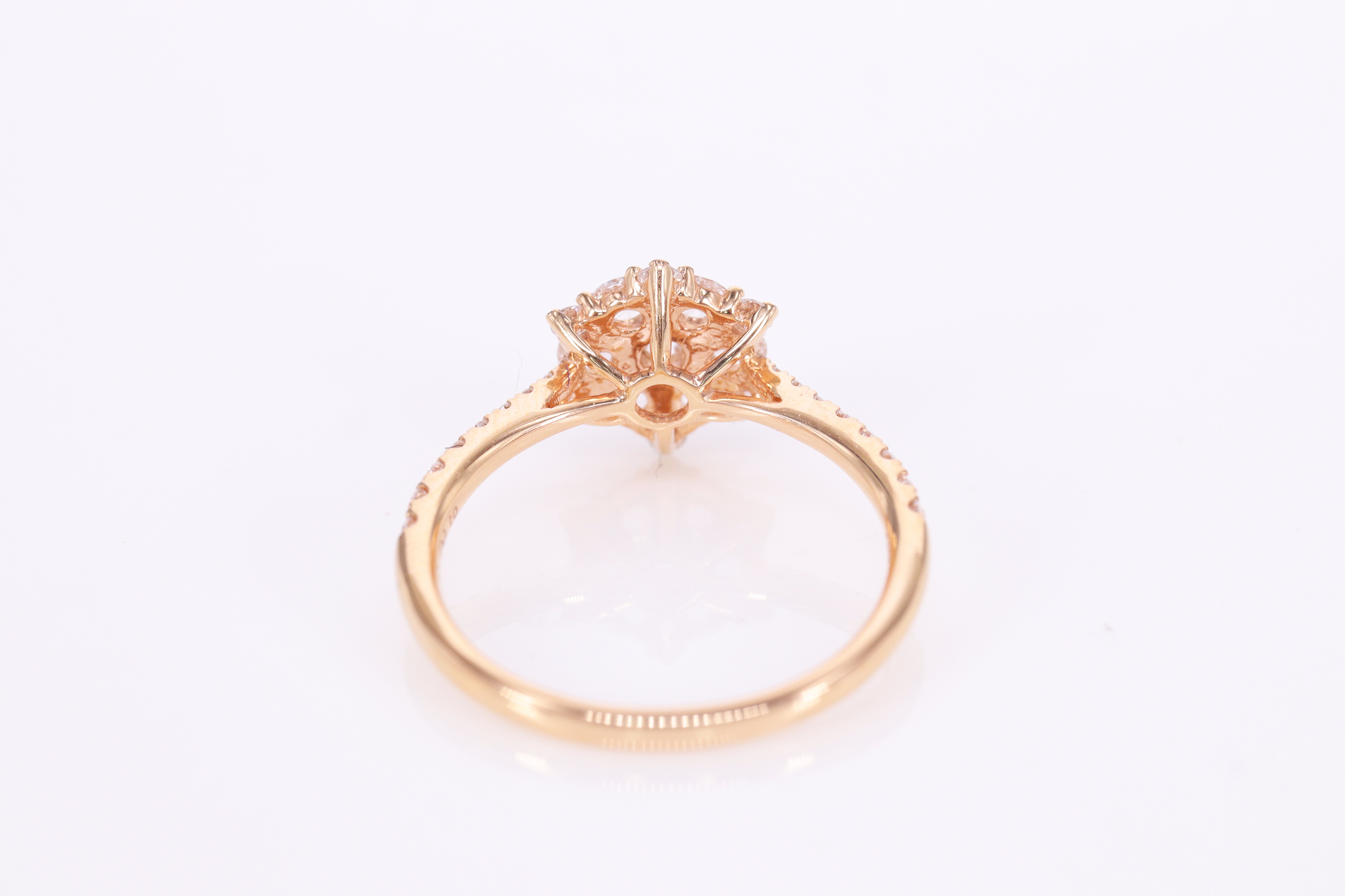 50％OFF ローズカットダイヤモンドK18PG リング