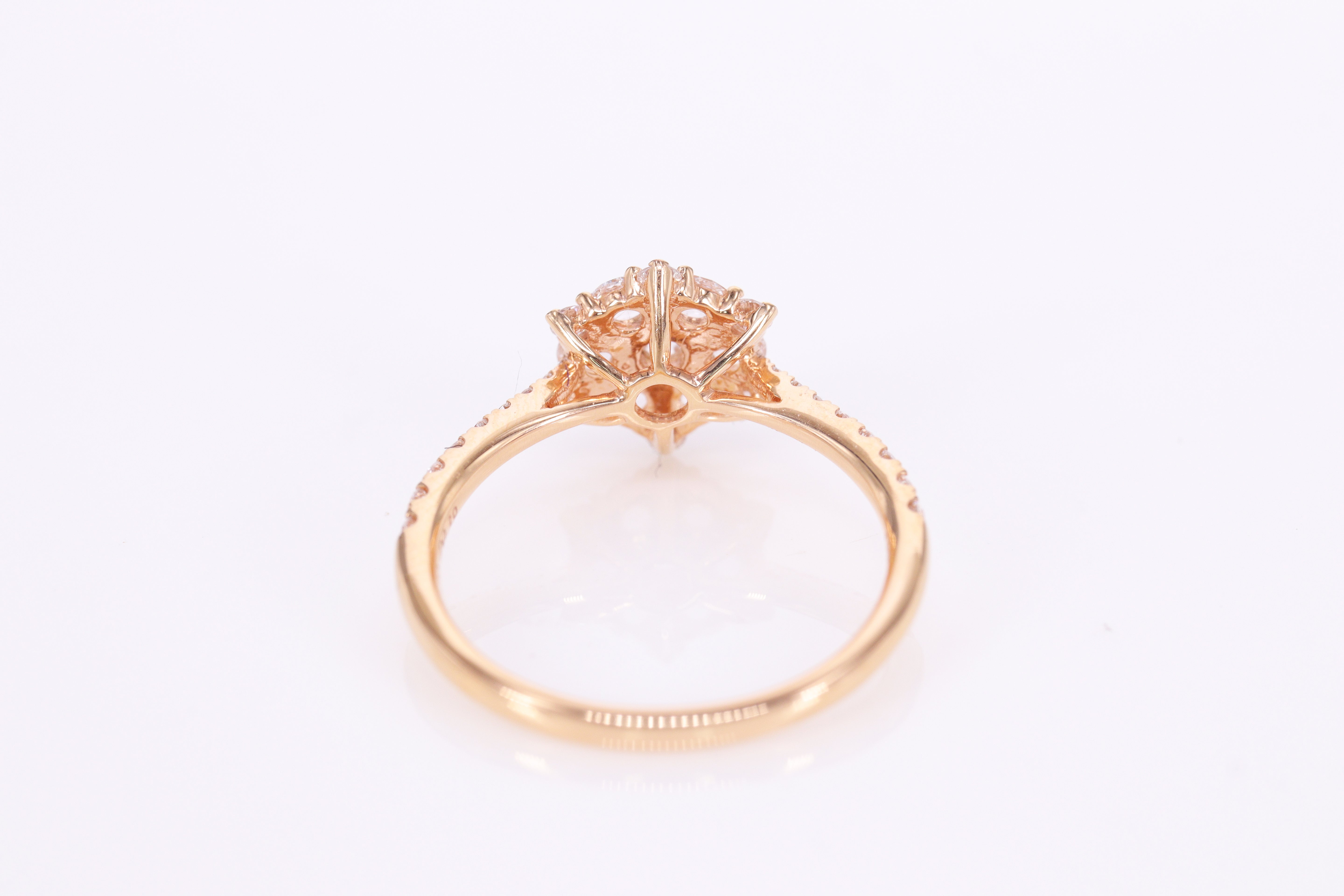 50％OFF ローズカットダイヤモンドK18PG リング