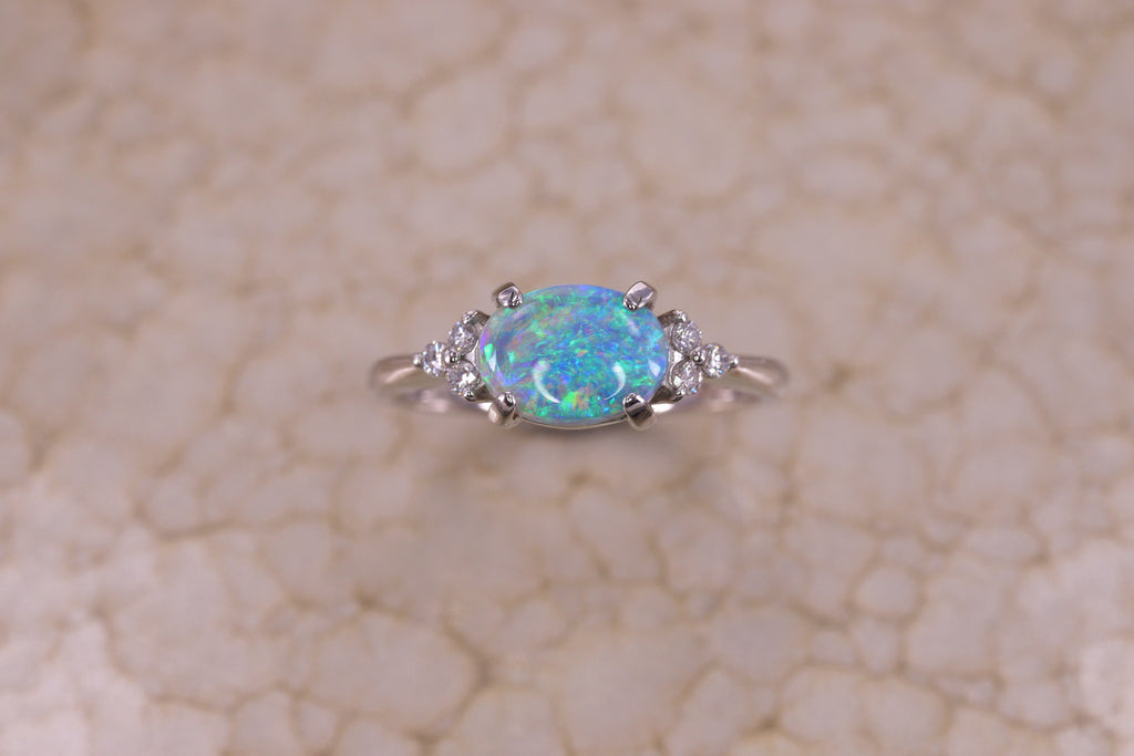 50％OFF ブラックオパール Pt900 リング